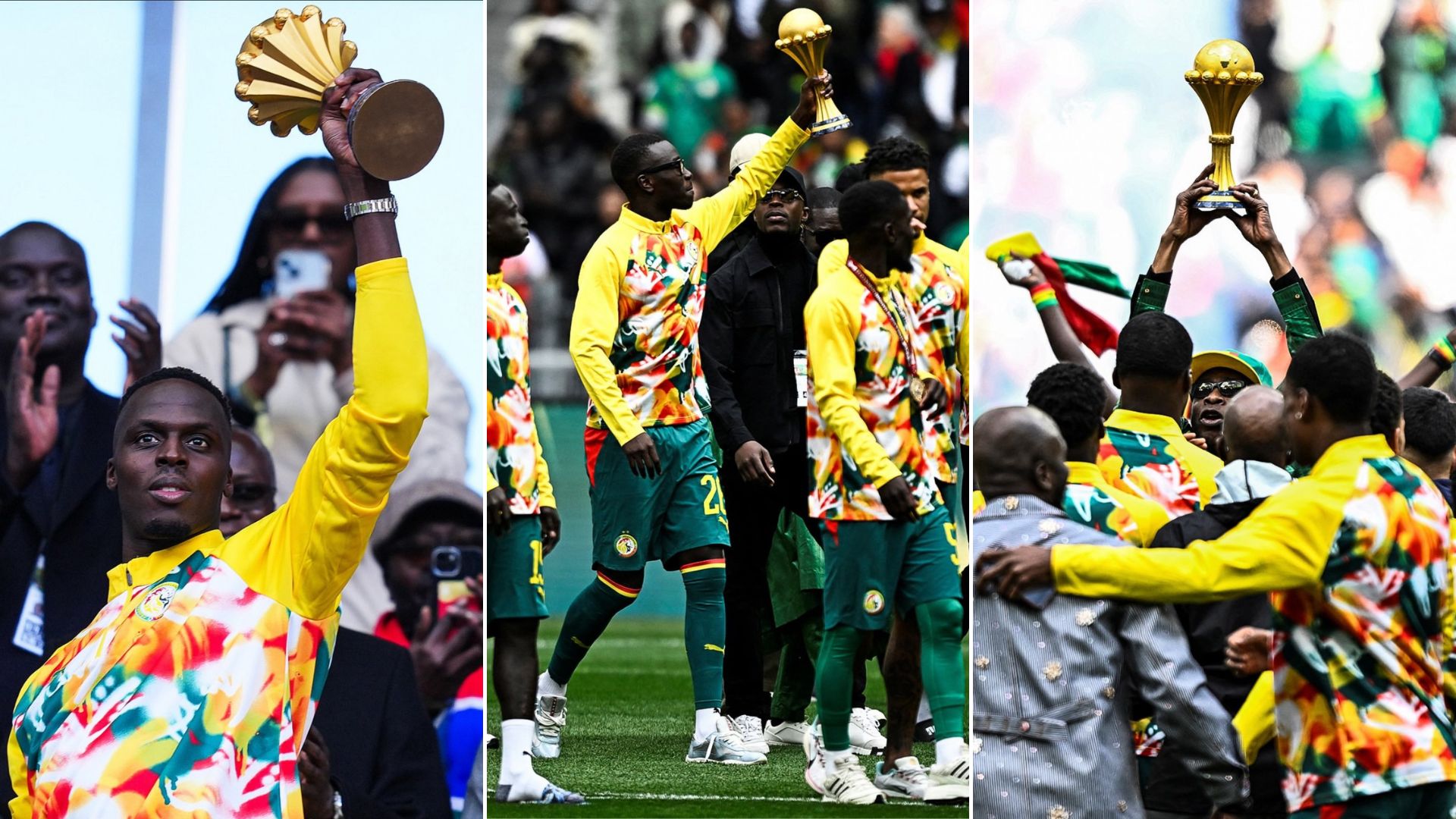 Pese a revocación del título: Senegal celebró con trofeo de Copa Africana en previa de amistoso