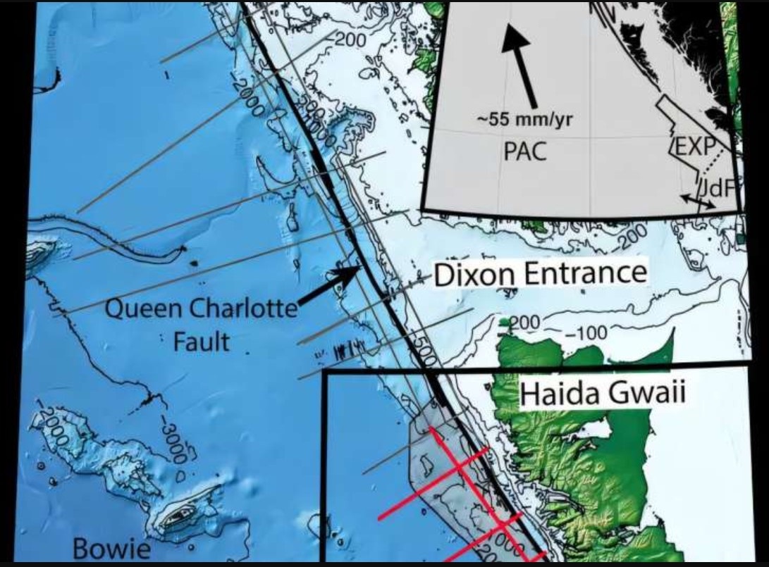 Riesgo de megasismo oculto frente a costa oeste de Canadá
