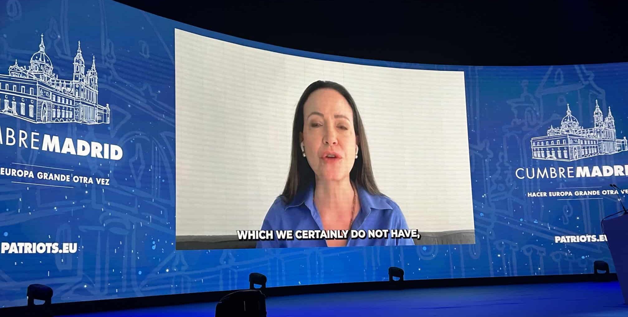 Machado pide a Europa apoyar la “liberación” de Venezuela y su “reconstrucción moral”