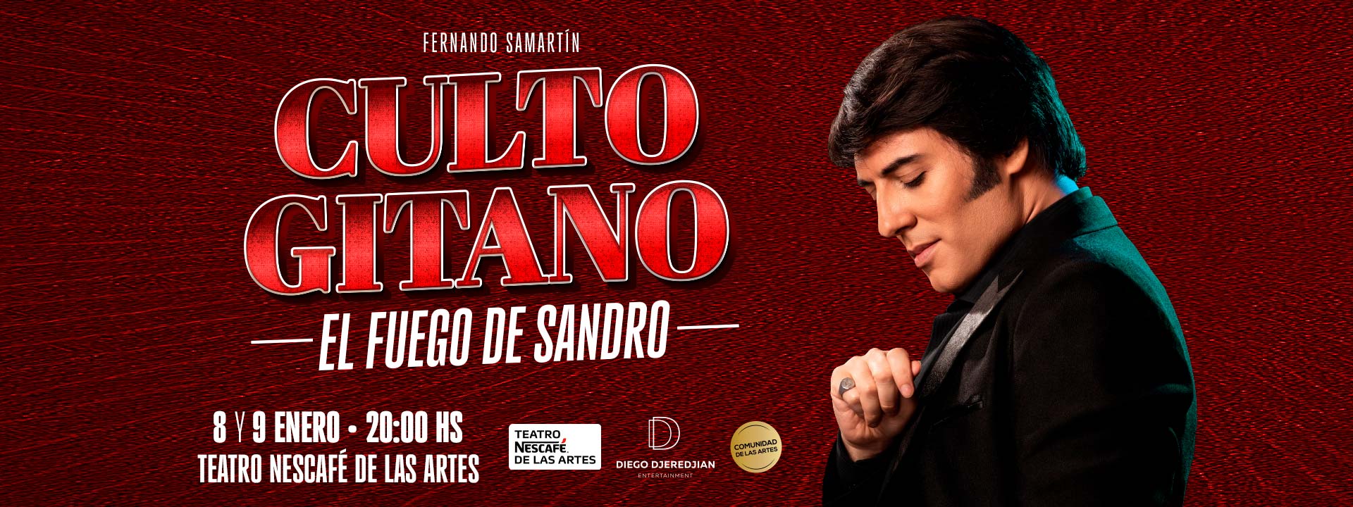 El tributo más aclamado a Sandro regresa a Chile: “Culto Gitano” vuelve al Teatro Nescafé
